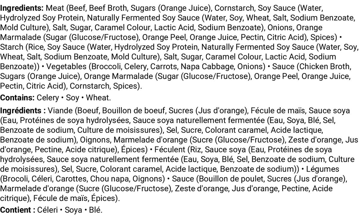 Ingrédients et allergènes