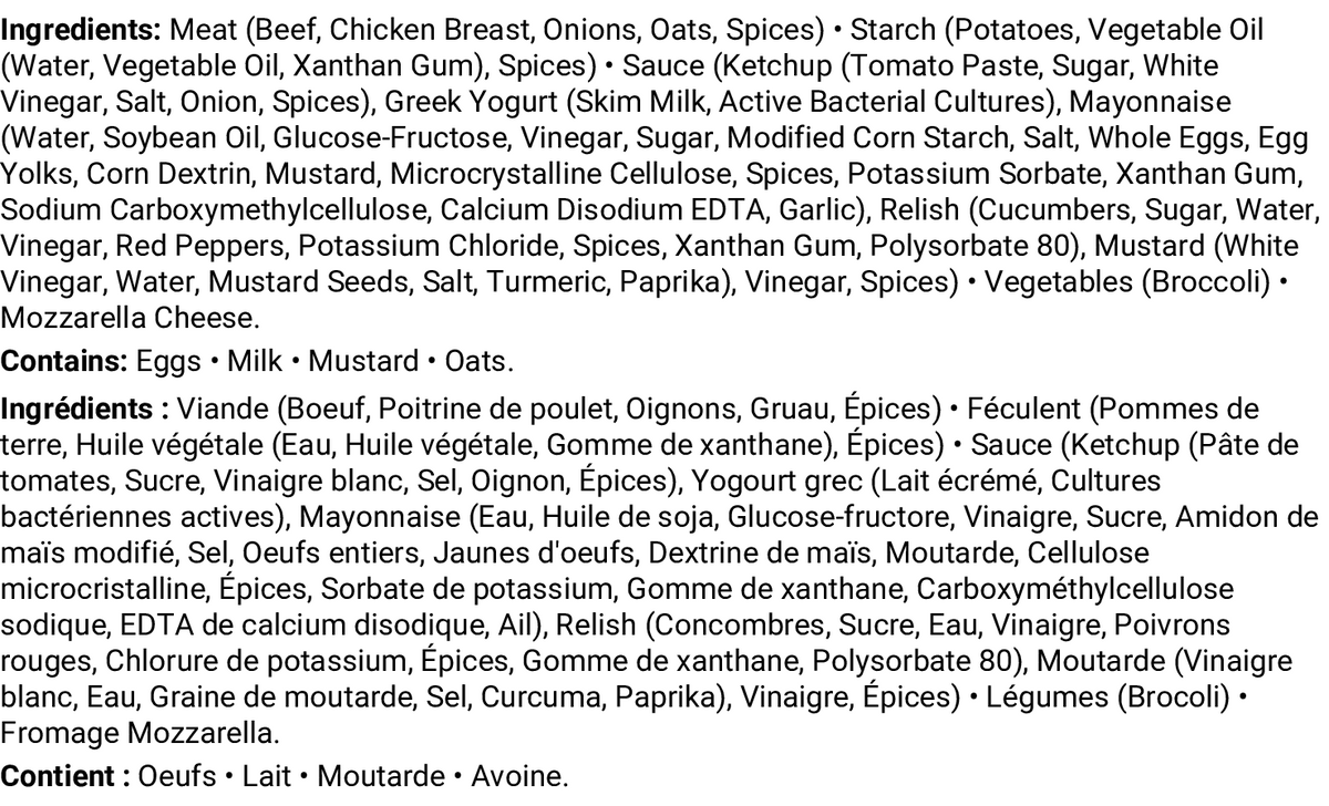 Ingrédients et allergènes