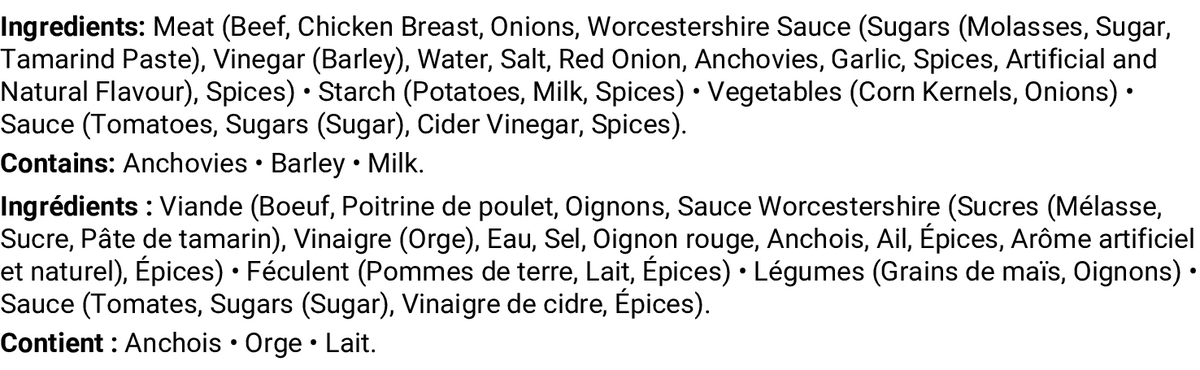 Ingrédients et allergènes