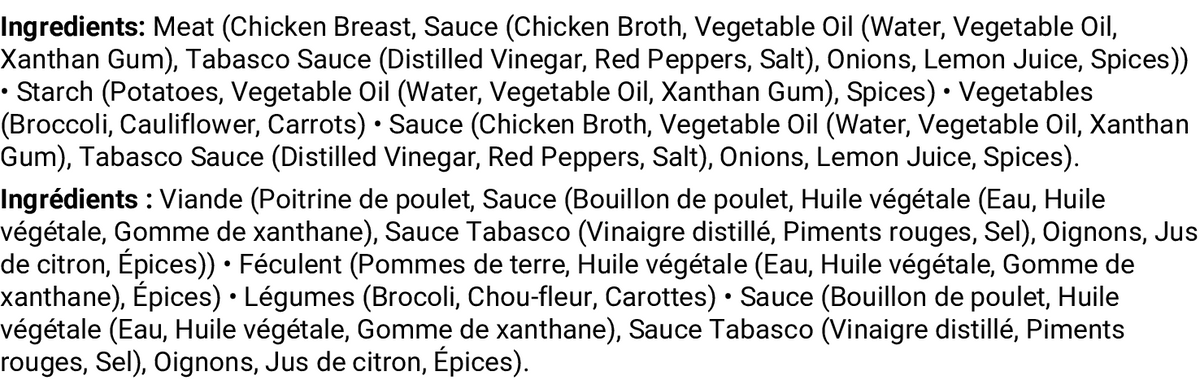 Ingrédients et allergènes