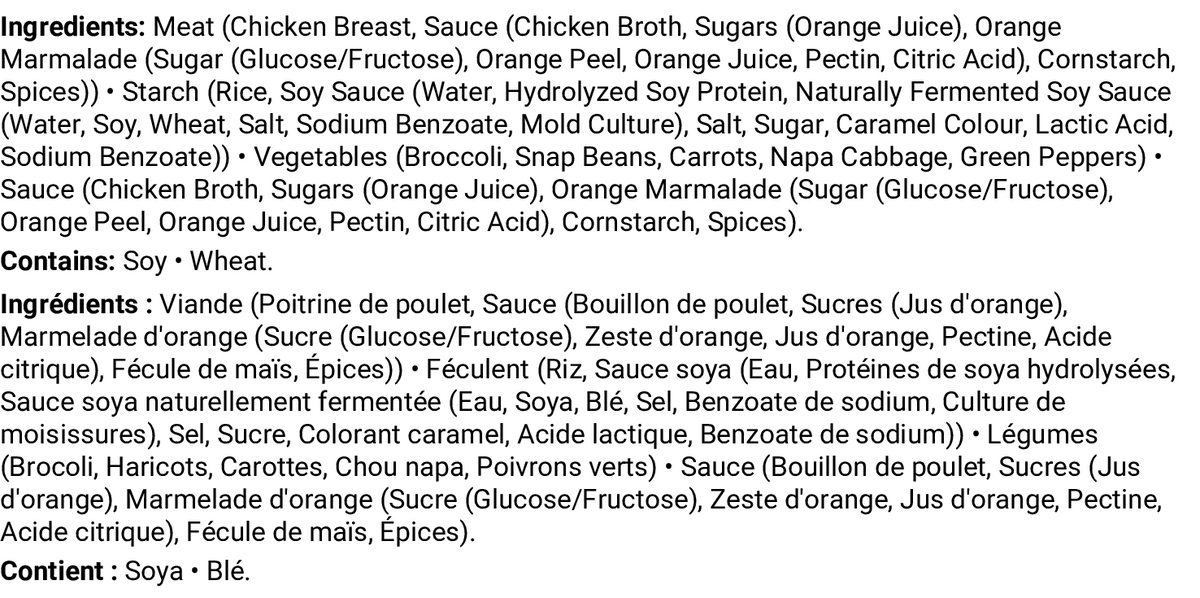 Ingrédients et allergènes