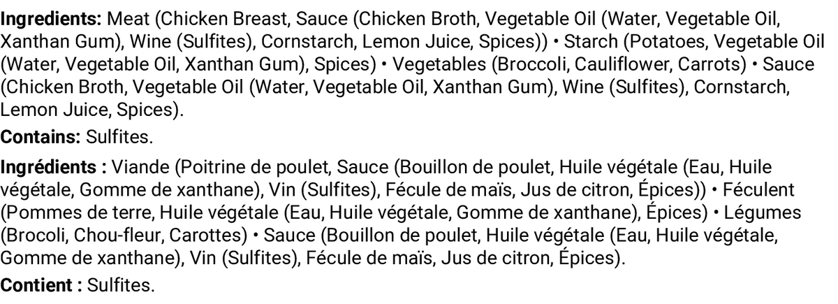 Ingrédients et allergènes