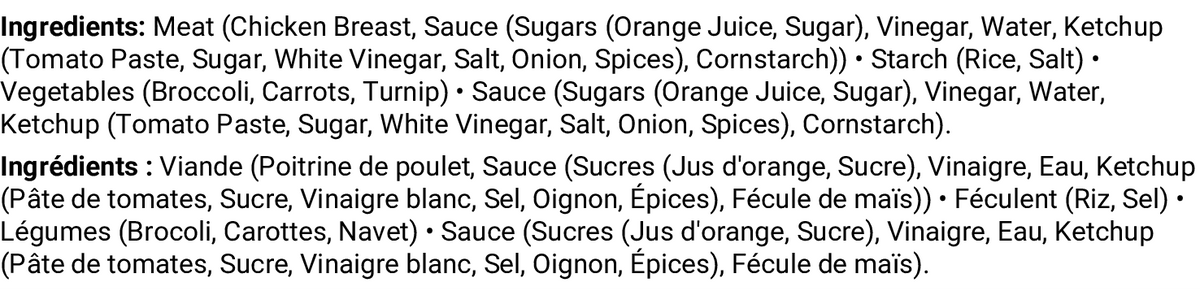 Ingrédients et allergènes