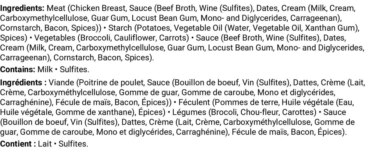 Ingrédients et allergènes