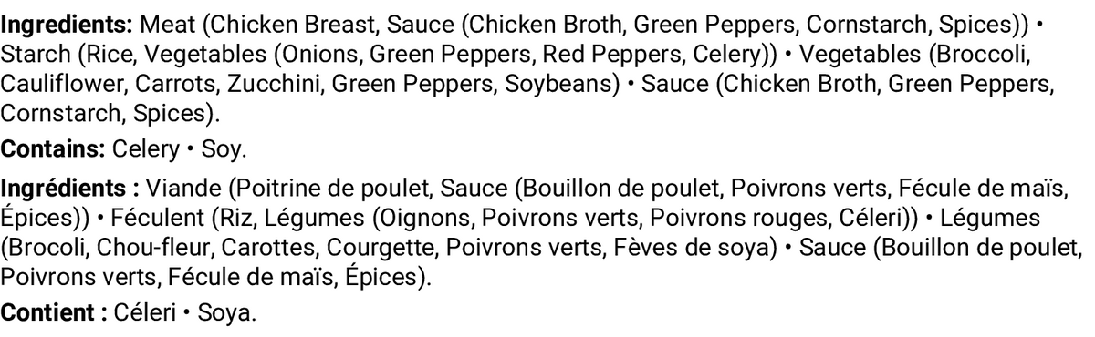 Ingrédients et allergènes